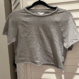 TopShop cropped grey t-shirt